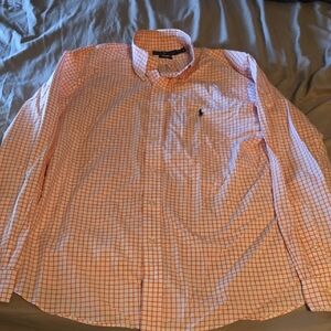 Ralph Lauren Men's Orange Plaid Shirt